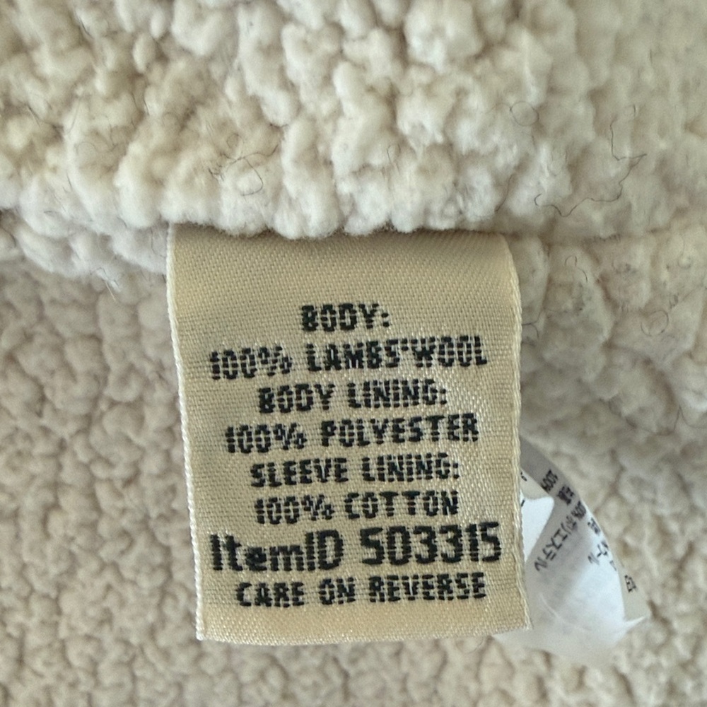 LL Bean Sweater Jacket Women’s Gray Full Zip Lambs Wool Sherpa Lined Cozy Sz M - Picture 11 of 11
